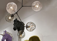Luzes de vidro de ramificação transparentes da suspensão das bolhas para a sala de Dinning decorativa
