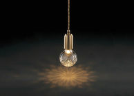 A suspensão de cristal clara do bulbo ilumina o vidro + o metal das lâmpadas do diodo emissor de luz de 7W G9