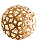 O pendente de suspensão do globo ilumina a lâmpada de madeira natural geométrica da suspensão