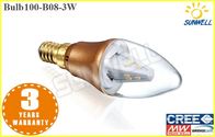 o candelabro de vidro Epistar do bulbo E14 da vela do diodo emissor de luz da forma 3w conduziu microplaquetas