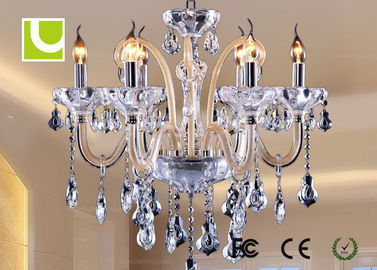 Iluminação de poupança de energia do candelabro da cozinha, candelabro leve do cristal 6 luxuosos