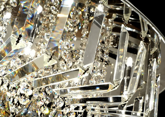 Candelabro de cristal luxuoso leve da parte alta 7 internos para a entrada do hospital e o banquete Salão