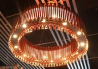 O candelabro moderno do diodo emissor de luz ilumina o candelabro dourado de Rosa para a decoração do hotel