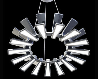 O candelabro moderno trapezoidalmente ilumina a borda - grande candelabro leve para cima e para baixo