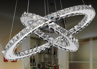 Candelabro moderno do diodo emissor de luz K9 do cromo de cristal luxuoso 18W que leve 7500K - 8000K para a barra/hotel