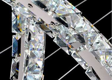 Candelabro moderno do diodo emissor de luz K9 do cromo de cristal luxuoso 18W que leve 7500K - 8000K para a barra/hotel