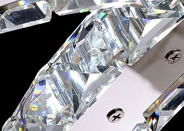 Candelabro moderno do diodo emissor de luz K9 do cromo de cristal luxuoso 18W que leve 7500K - 8000K para a barra/hotel