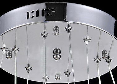 Candelabro moderno do diodo emissor de luz K9 do cromo de cristal luxuoso 18W que leve 7500K - 8000K para a barra/hotel