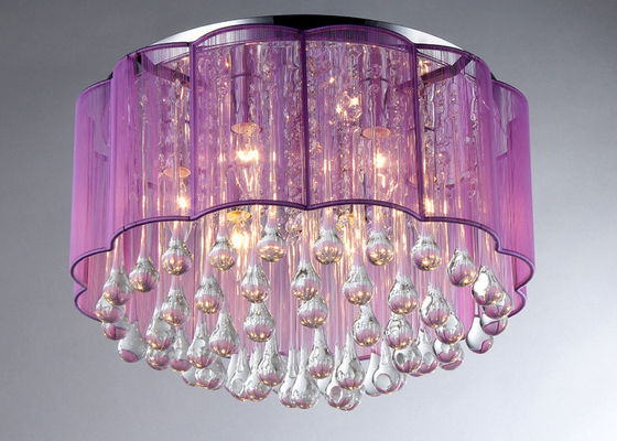 6 dispositivos elétricos de luzes de cristal modernos E12 do teto das luzes para o quarto