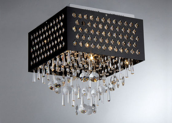 Iluminação moderna do candelabro da sala de jantar preta que lustra com 220V