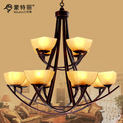 Iluminação moderna com corrente, altura simples do candelabro do ferro forjado 12 claro do estilo 89cm