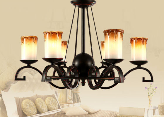 Tipo candelabro da vela do art deco do ferro forjado com ferro e vidro, moderno ou tradicional