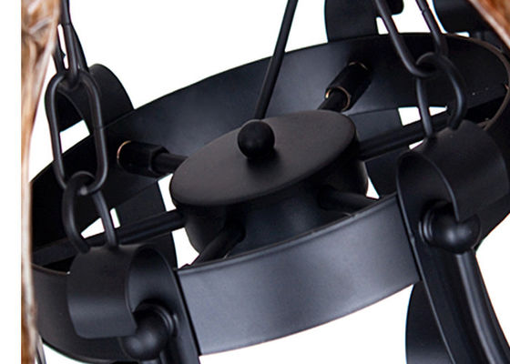 o candelabro de vidro ambarino do ferro forjado retro grande da altura de 64cm ilumina-se/lâmpada para o banheiro