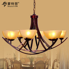 Preto maçante do candelabro contemporâneo principal do ferro forjado 8 com Lado-Limpeza do Bordéus