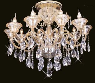 O candelabro do diodo emissor de luz do ferro forjado da sala de jantar/banheiro ilumina-se com revestimento dourado