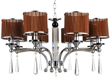 Hotel Salão/candelabro decorativo cromo do vestíbulo, candelabro moderno do cristal do ferro forjado