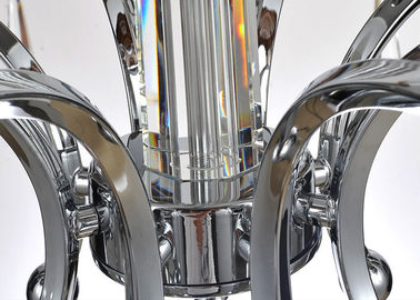 Hotel Salão/candelabro decorativo cromo do vestíbulo, candelabro moderno do cristal do ferro forjado