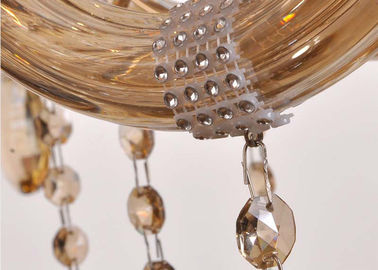 Candelabro de cristal luxuoso do conhaque 10 claro, candelabros de vidro modernos do pendente