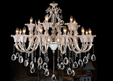 Luz de cristal luxuosa da camada 18 do candelabro 2 do estilo italiano retro e tradicional grande