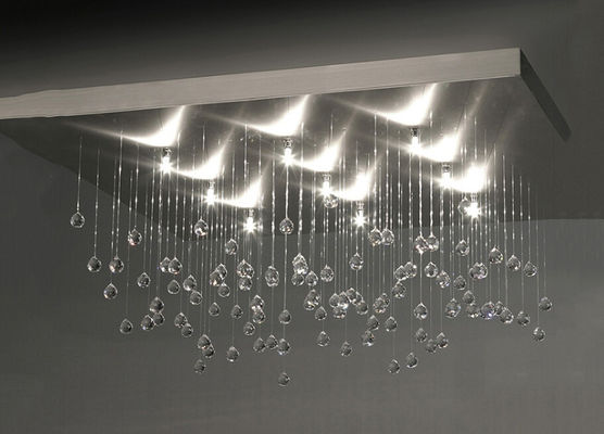 Iluminação de cristal luxuosa do candelabro, candelabros do hotel com três dispositivos elétricos de iluminação da camada