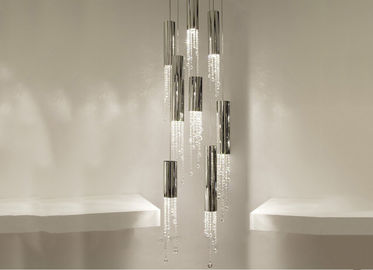 Luz de cristal luxuosa do candelabro, dispositivos elétricos de iluminação do diodo emissor de luz para casas de campo