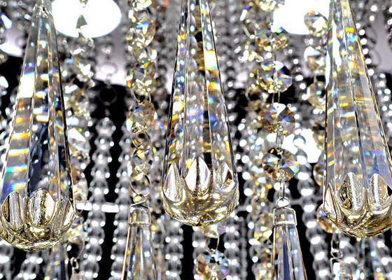 Candelabros de cristal luxuosos modernos brancos das luzes de teto/dos dispositivos elétricos de iluminação teto de vidro