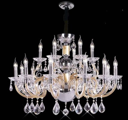 Iluminação de cristal contemporânea do candelabro E14/E27 da bacará com 18 luzes