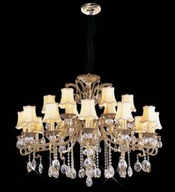 Iluminação de cristal contemporânea de bronze durável do candelabro com diodo emissor de luz do poder superior