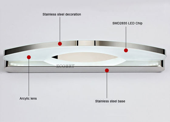 Dispositivo elétrico de luzes acrílico 15W do diodo emissor de luz do espelho de vaidade do banheiro 70cm por muito tempo