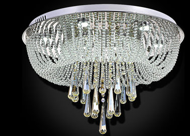 Diodo emissor de luz de cristal redondo moderno das luzes de teto 30w para a sala de jantar/decoração de vida de Romm