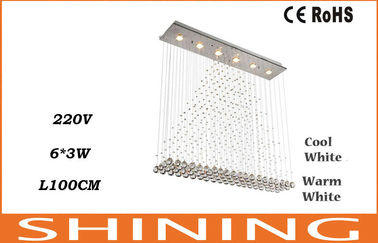 220V/110v refrigeram o revestimento dourado de cristal branco das luzes de teto do diodo emissor de luz 18W