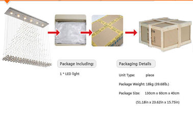 220V/110v refrigeram o revestimento dourado de cristal branco das luzes de teto do diodo emissor de luz 18W