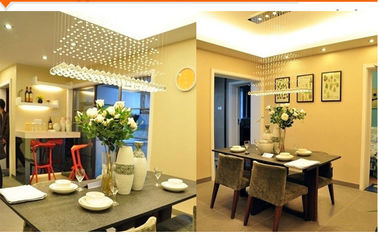 220V/110v refrigeram o revestimento dourado de cristal branco das luzes de teto do diodo emissor de luz 18W