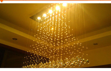 220V/110v refrigeram o revestimento dourado de cristal branco das luzes de teto do diodo emissor de luz 18W