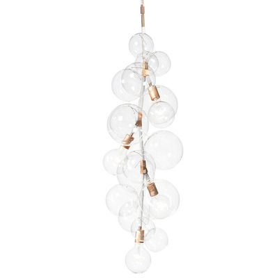 A luz de bulbos de vidro amarra os candelabros do hotel decorativos com sua maneira para a sala de jantar