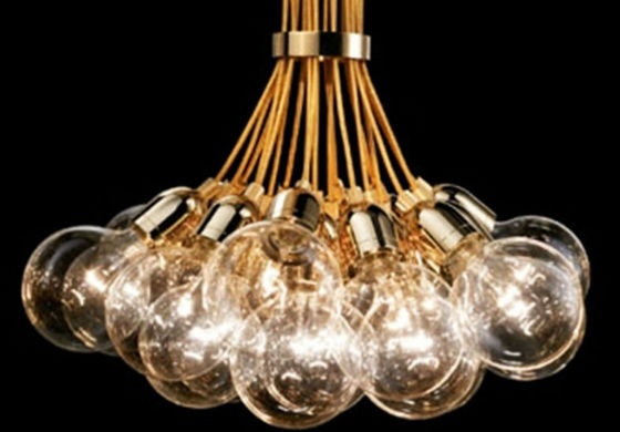 Luzes de alumínio das cabeças E27 do candelabro 19 da bola de vidro para a decoração da sala