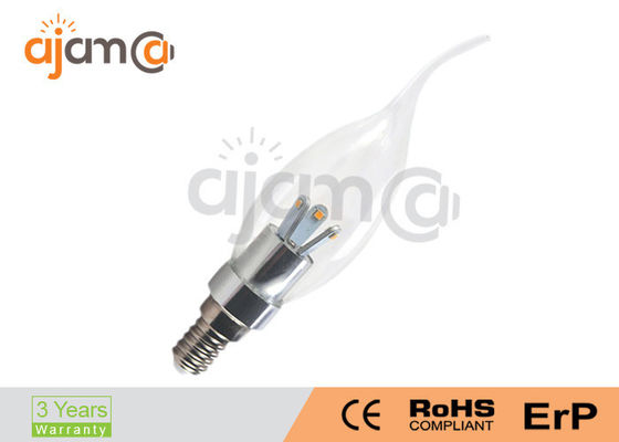 A vela comercial do diodo emissor de luz ilumina 360 graus, ampolas do candelabro 3W
