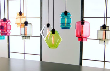 Lâmpada de pendente luxuoso da garrafa da forma de vidro clara, dispositivos elétricos de iluminação industriais