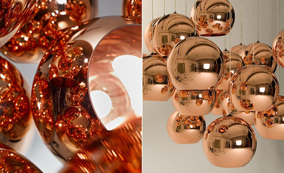 Luz moderna contemporânea do pendente do cobre da luz da suspensão por Tom Dixon