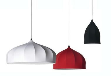 Luz moderna da suspensão de 3 estilos, iluminação interna do pendente da tela