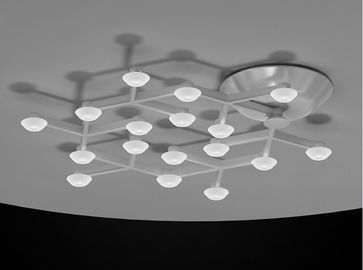 As luzes de teto de suspensão do círculo da rede do diodo emissor de luz com diodo emissor de luz aquecem o branco para salas de visitas