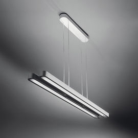 Iluminação de alumínio de suspensão do pendente do PC das luzes de teto da tira T5 dobro do escritório