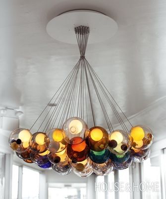 Lâmpada de pendente colorida de suspensão dobro criativa do diodo emissor de luz G9 das luzes de teto da tampa de vidro