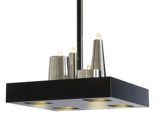Em volta de ou o metal quadrado conduziu candelabros Subtly de suspensão brilhantes das luzes do candelabro