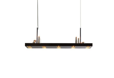 A ilha retangular da placa do metal conduziu o teto de suspensão das luzes G4 das luzes 8 do candelabro