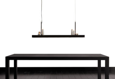 A ilha retangular da placa do metal conduziu o teto de suspensão das luzes G4 das luzes 8 do candelabro