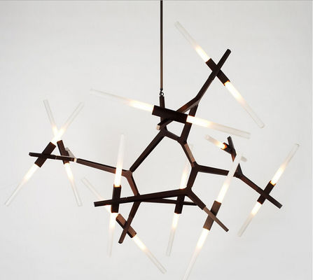 1 ano conduziu luzes do candelabro, dispositivo elétrico de iluminação moderno do candelabro do pendente da garantia