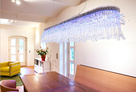 O vidro de Trasparent conduziu luzes do candelabro para a decoração da sala de visitas