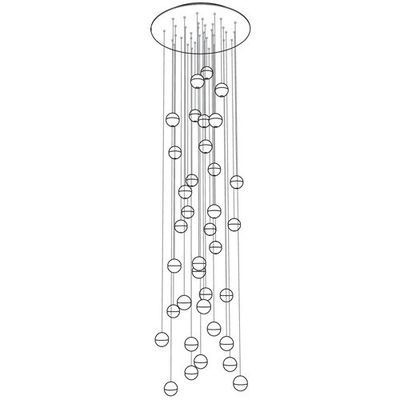 A bola clara do cristal conduziu o pendente suspendido transparente das luzes do candelabro