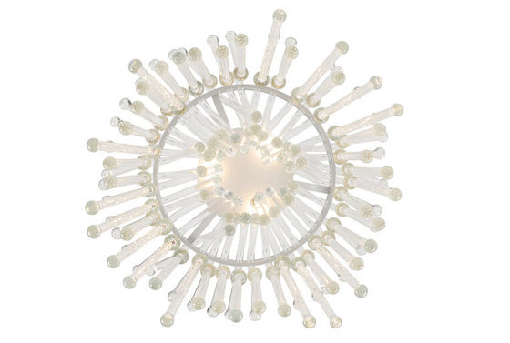 O conjunto de vidro conduziu junto o candelabro que leve em volta da lâmpada para iluminar seu espaço home